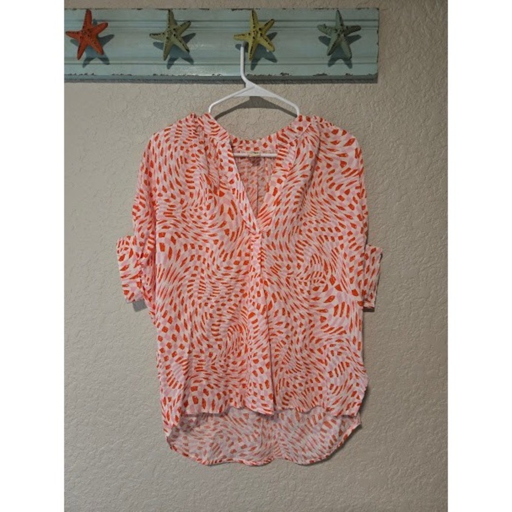 Ivy Jane Pink & Orange Printed Blouse